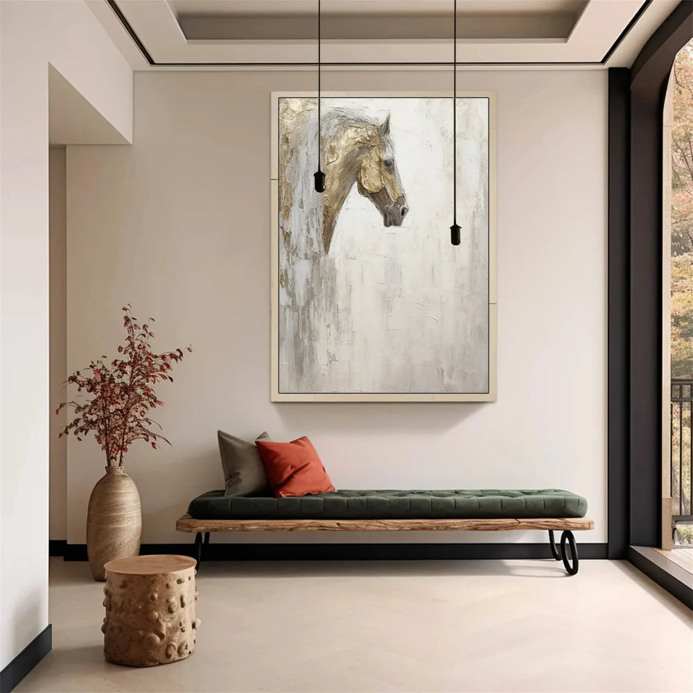 Abstract Horse Animal Textured Wall Art #DL008
