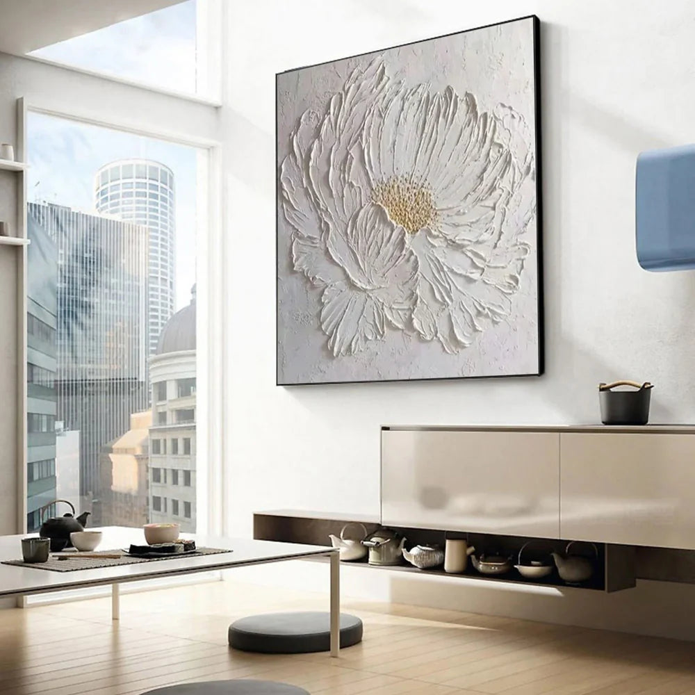 Flower & Tree Textured Abstract Wall Art #SF020