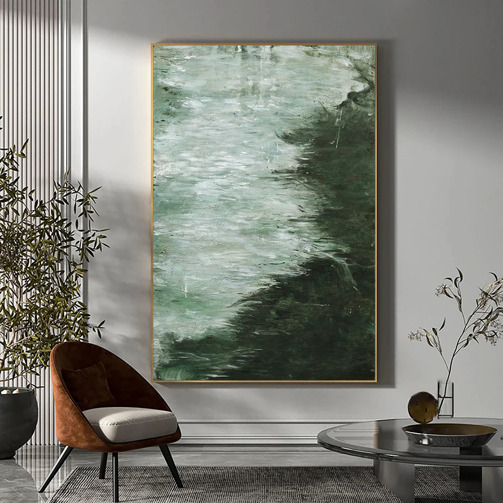 Green Abstract Wall Art #AT067