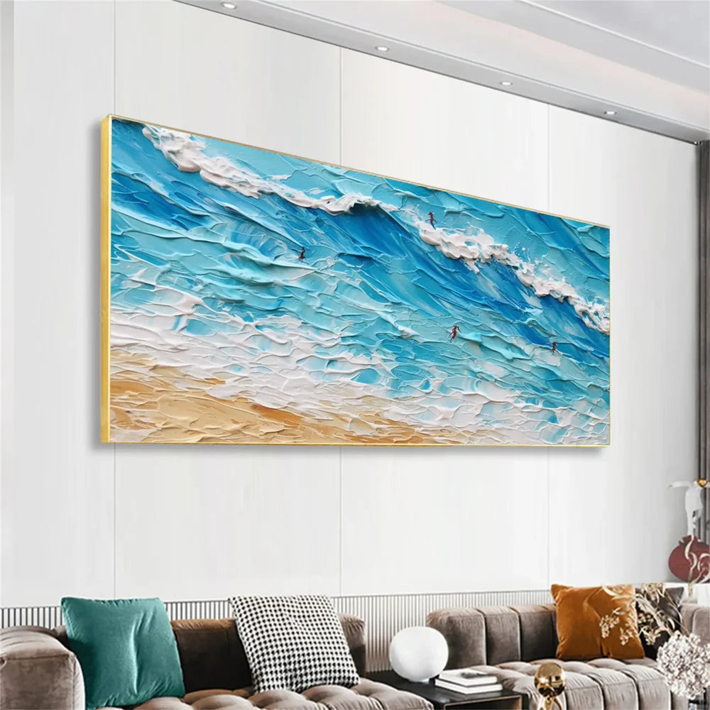 Surfing Sport Art Textured Canvas #PT028