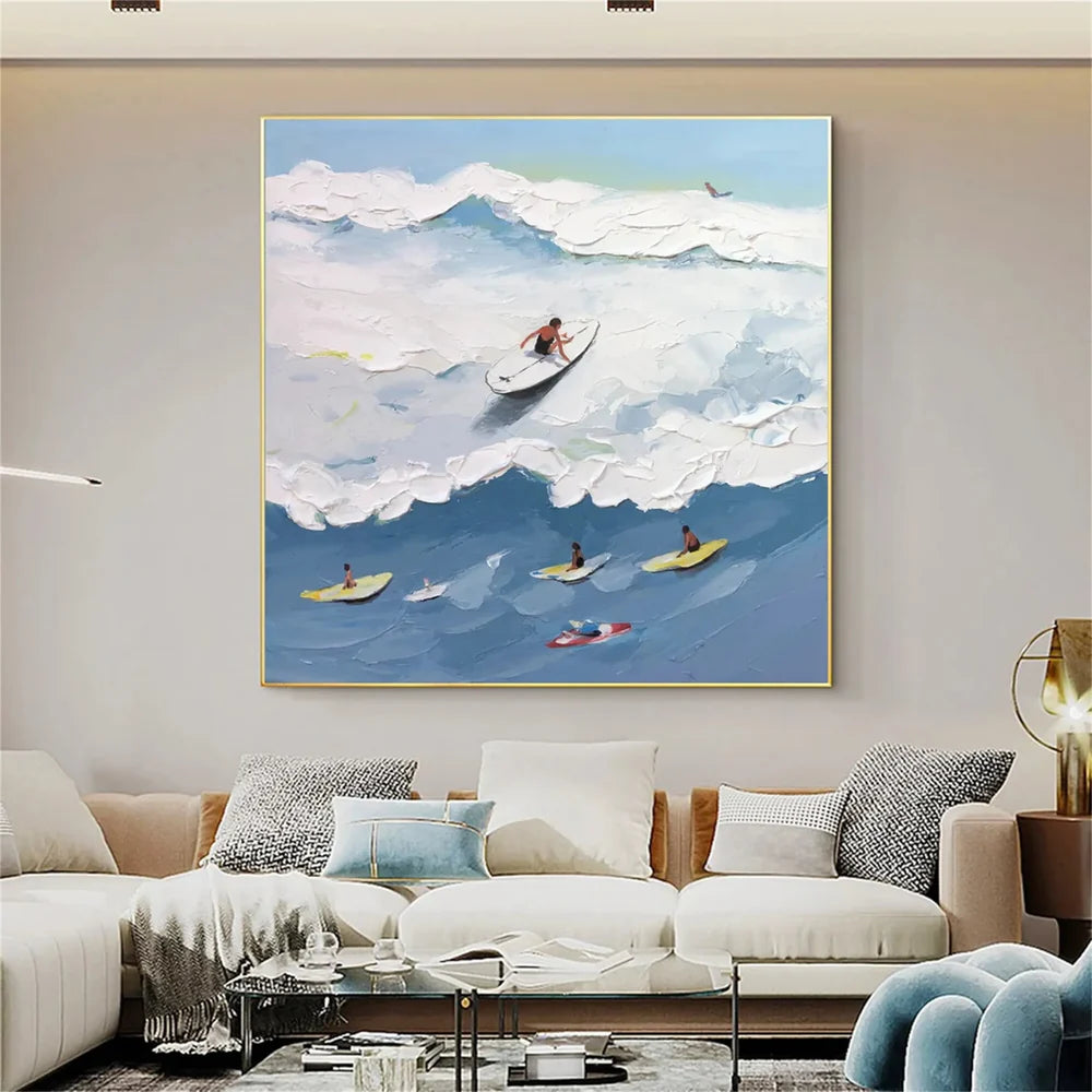 Surfing Sport Art Textured Canvas #PT026