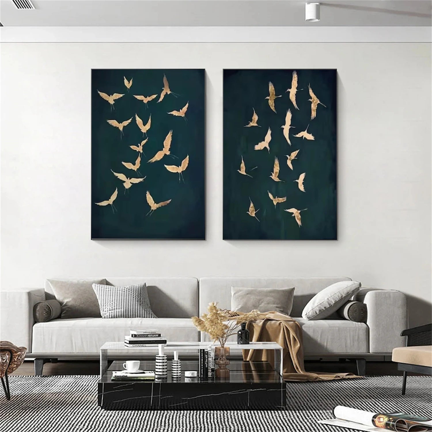 Abstract Bird Animal Wall Art Set of 2 #DL053