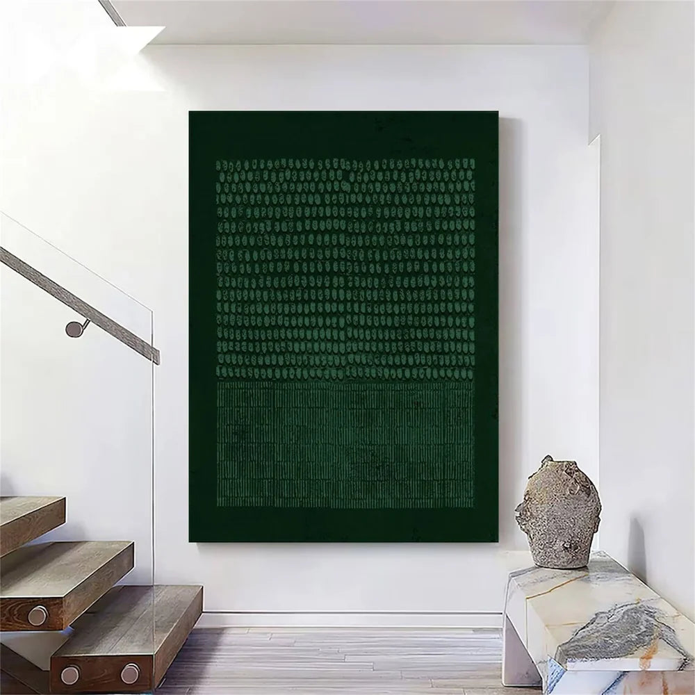 Green Minimalist Textured Wall Art #MT036