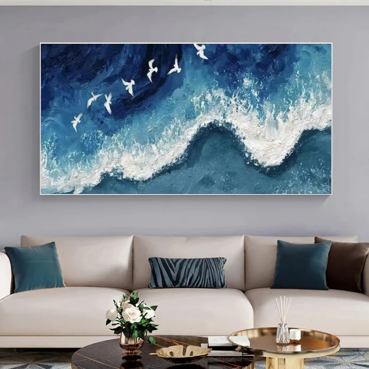 Ocean & Sky Textured Wall Art #MO078
