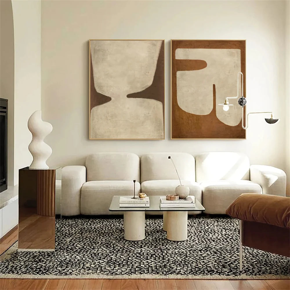 Wabi Sabi Abstract Wall Art Set of 2 #WT011