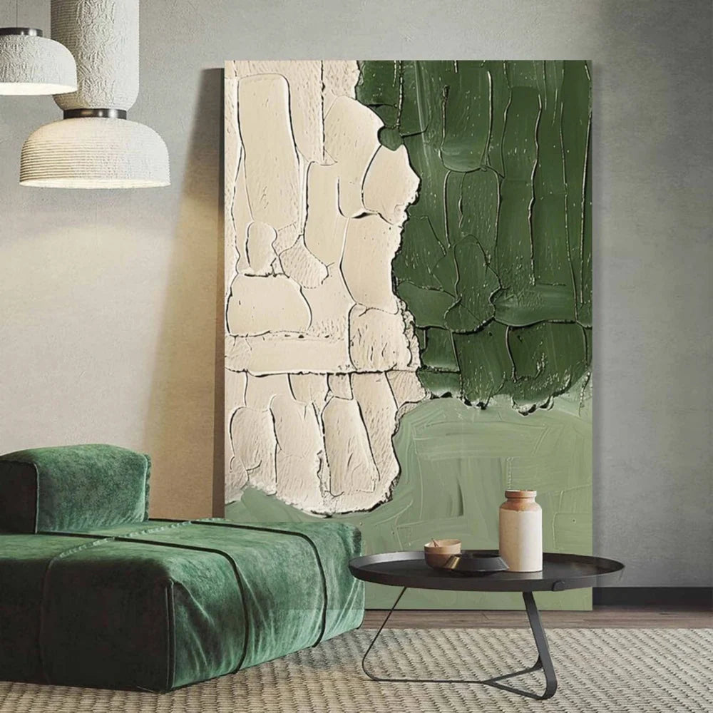 Green Minimalist Textured Wall Art #MT105