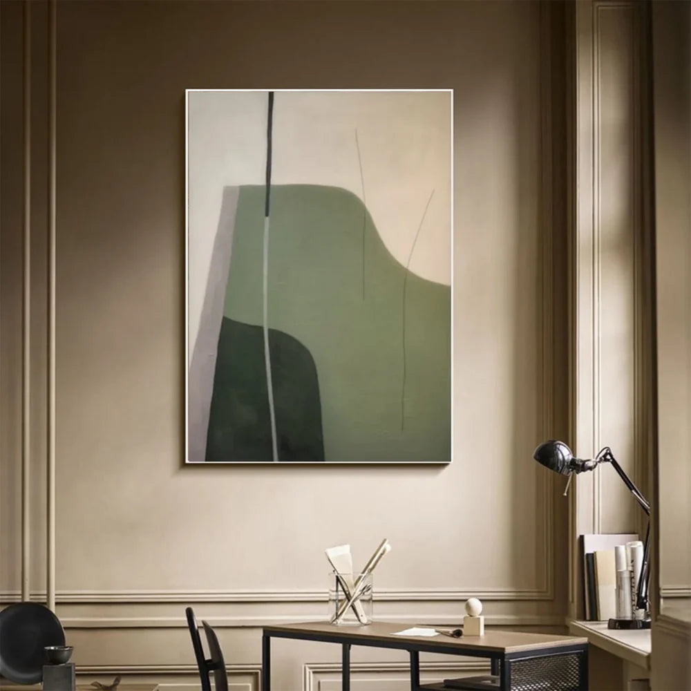 Green Abstract Wall Art #AT098