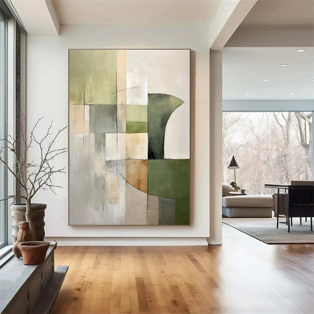 Green Abstract Wall Art #AT066