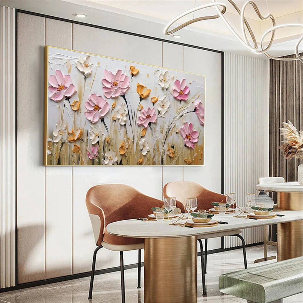 Flower & Tree Textured Abstract Wall Art #SF030