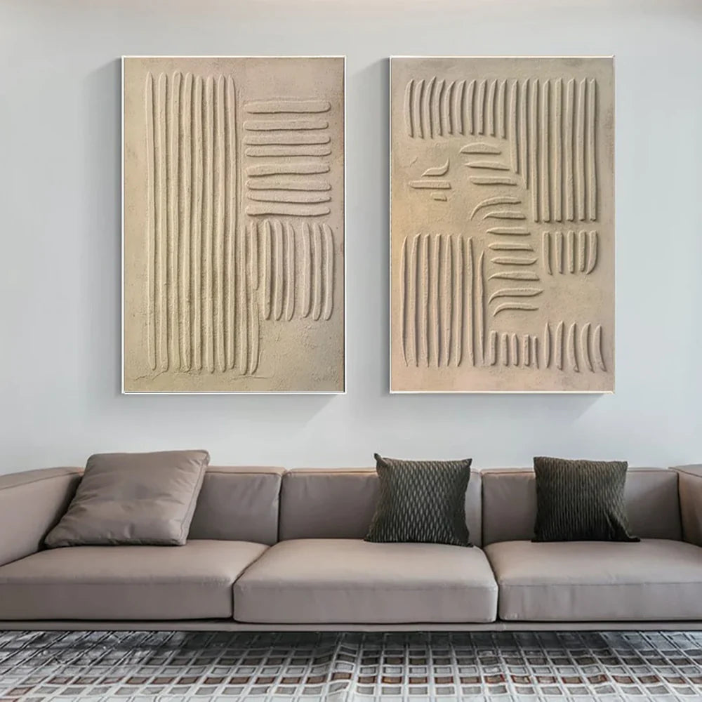 Wabi Sabi Textured Wall Art Set of 2 #WT038