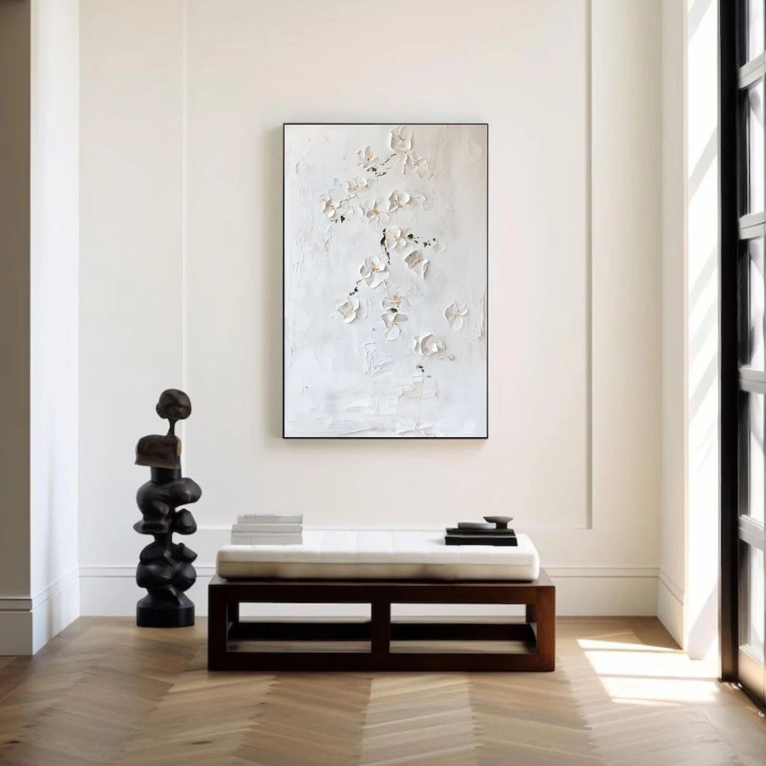 Flower & Tree Textured Abstract Wall Art #SF064