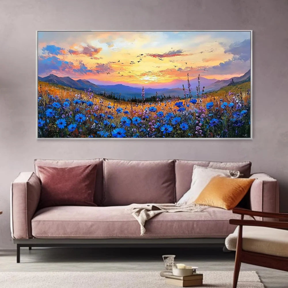 Flower & Tree Textured Abstract Wall Art #SF010