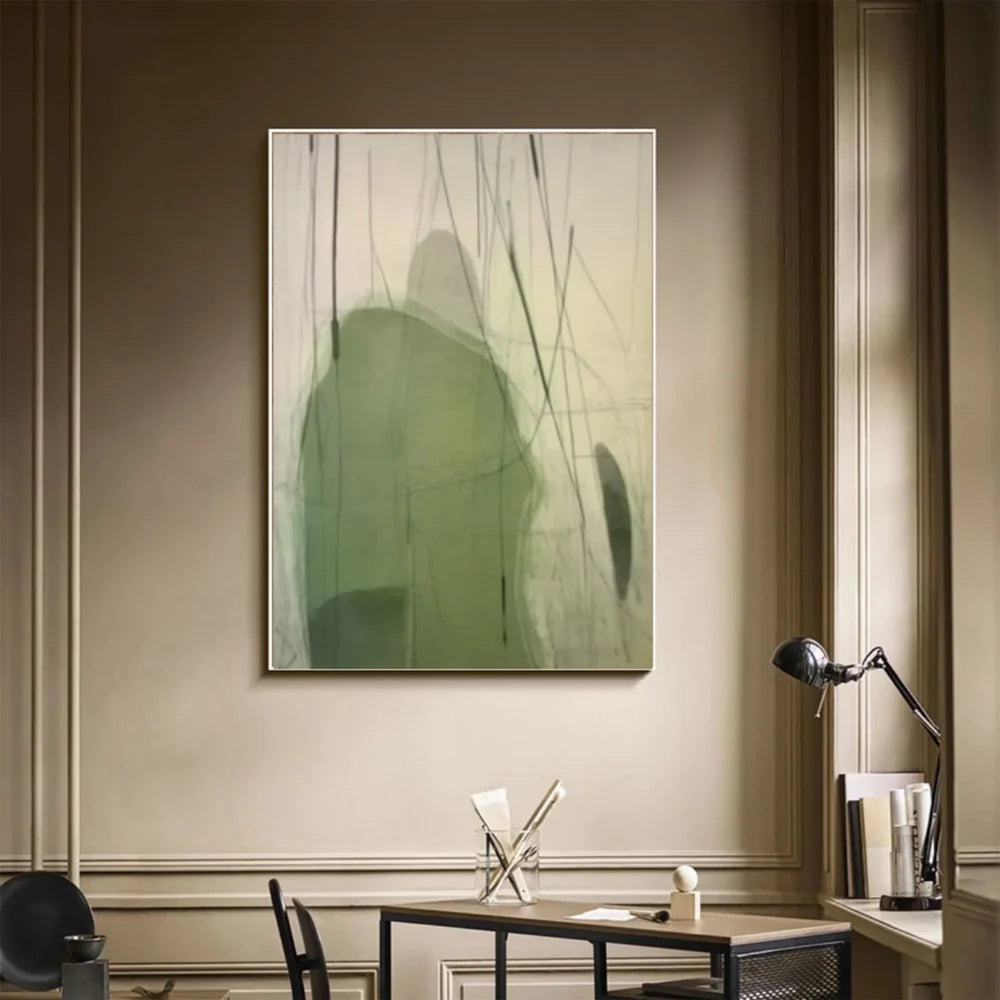 Green Abstract Wall Art #AT098