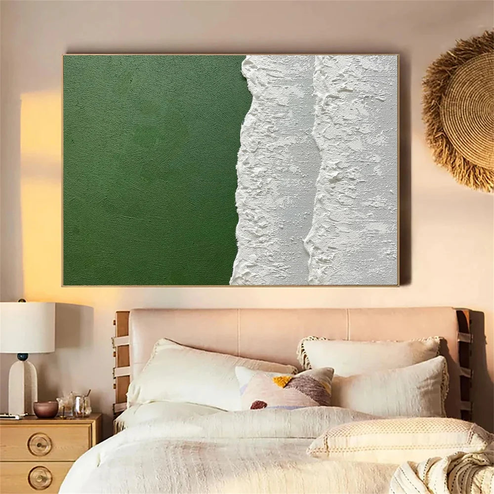 Green Minimalist Textured Wall Art #MT064