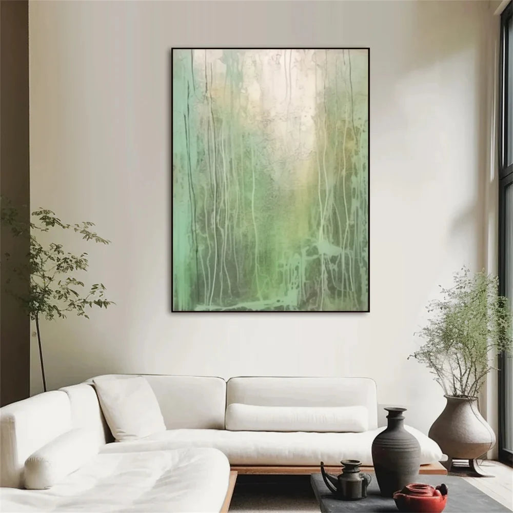 Green Abstract Wall Art #AT097