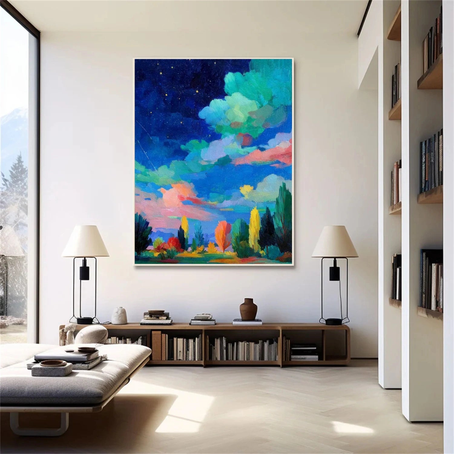 Ocean & Sky Abstract Wall Art #MO093