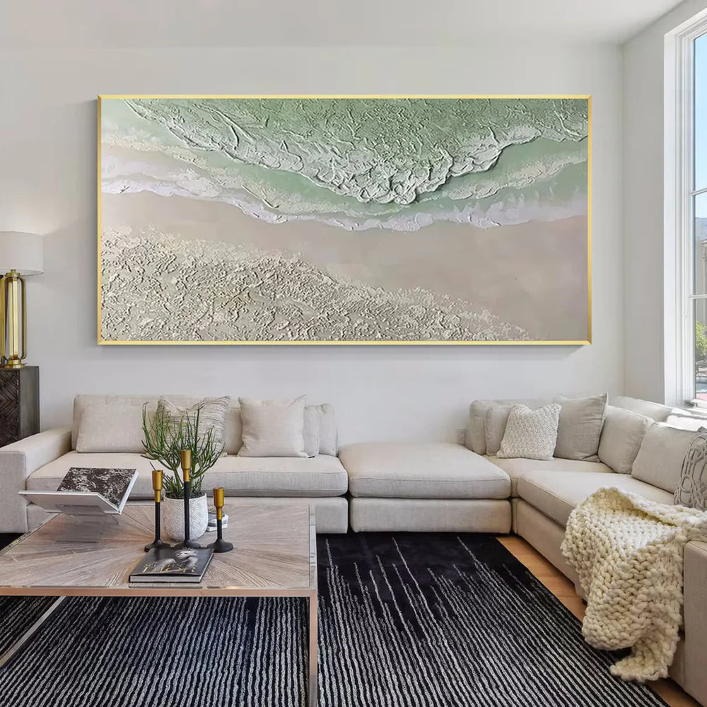 Green Abstract Texture Wall Art #AT035