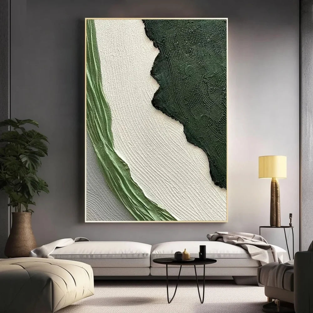 Green Minimalist Textured Wall Art #MT107