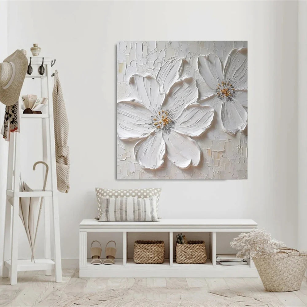 Flower & Tree Textured Abstract Wall Art #SF017