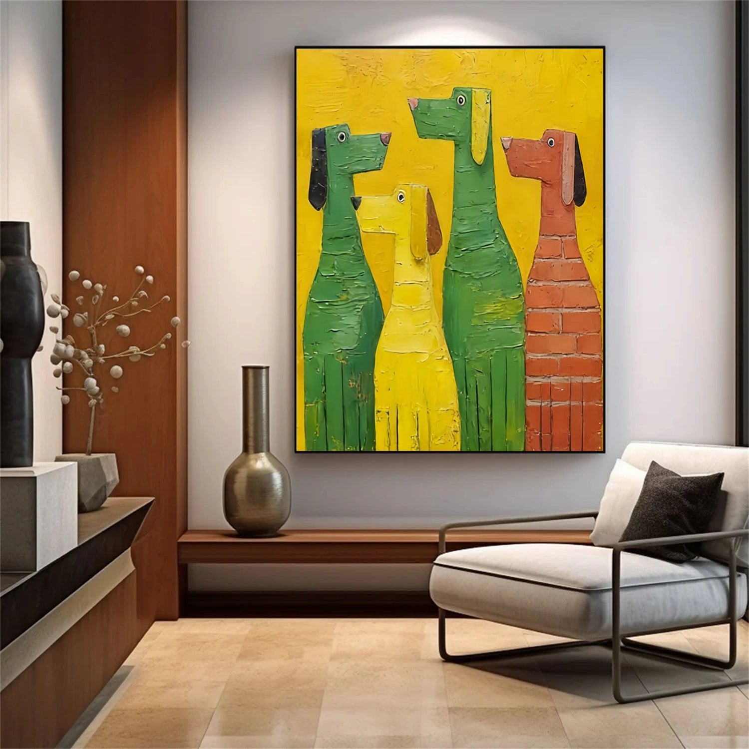 Abstract Dog Animal Wall Art #DL068