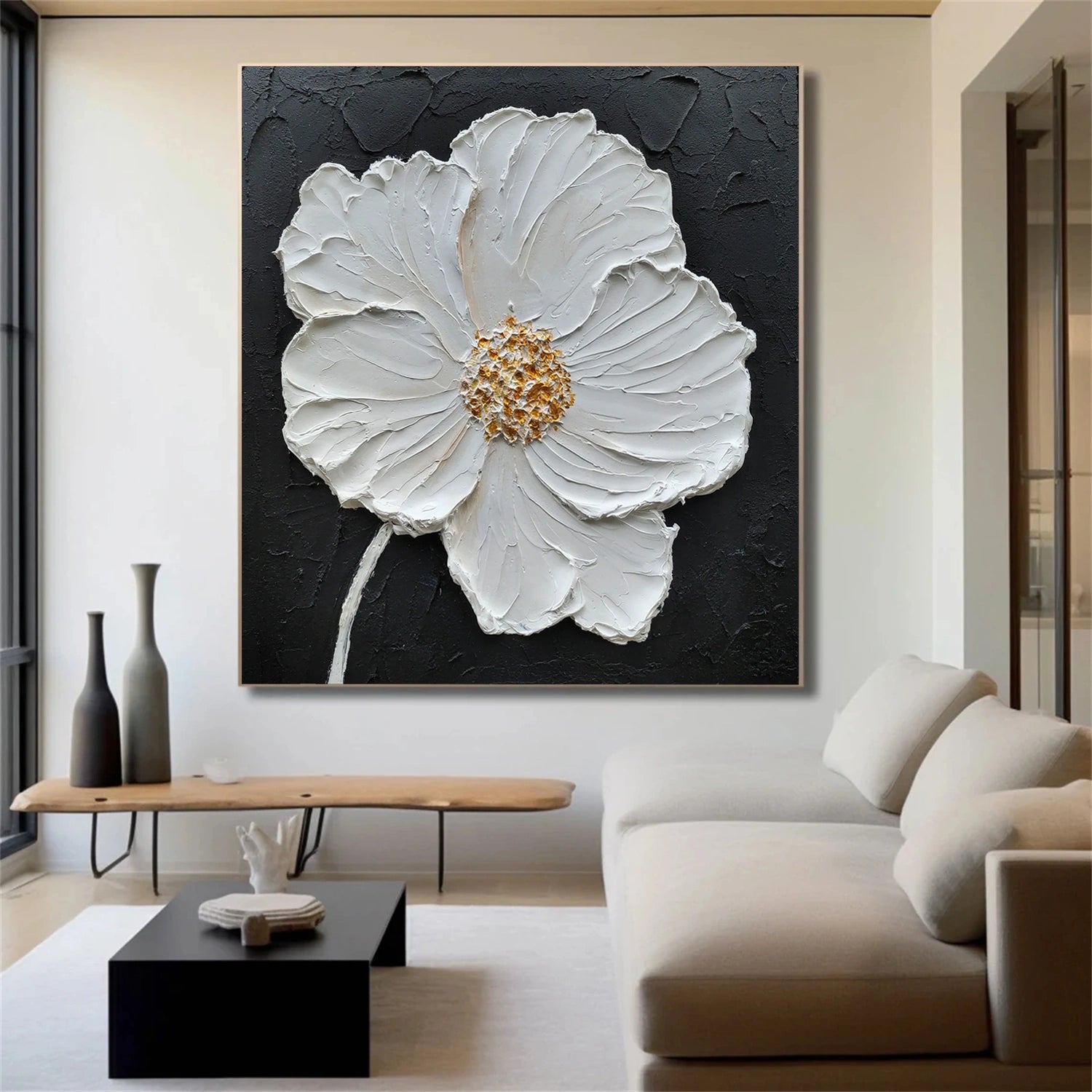 Flower & Tree Textured Abstract Wall Art #SF046