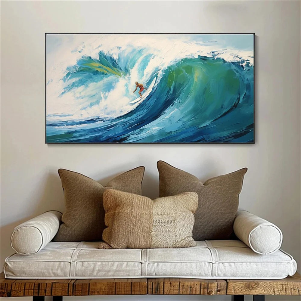 Surfing Sport Art Textured Canvas #PT015