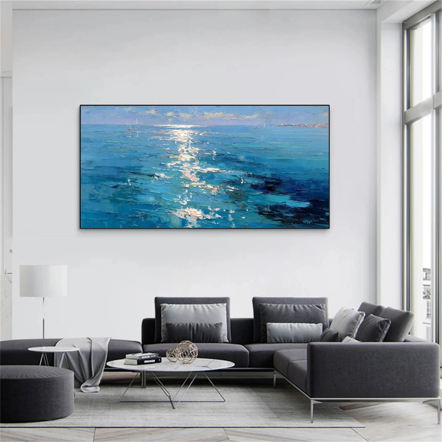 Ocean & Sky Abstract Wall Art #MO096