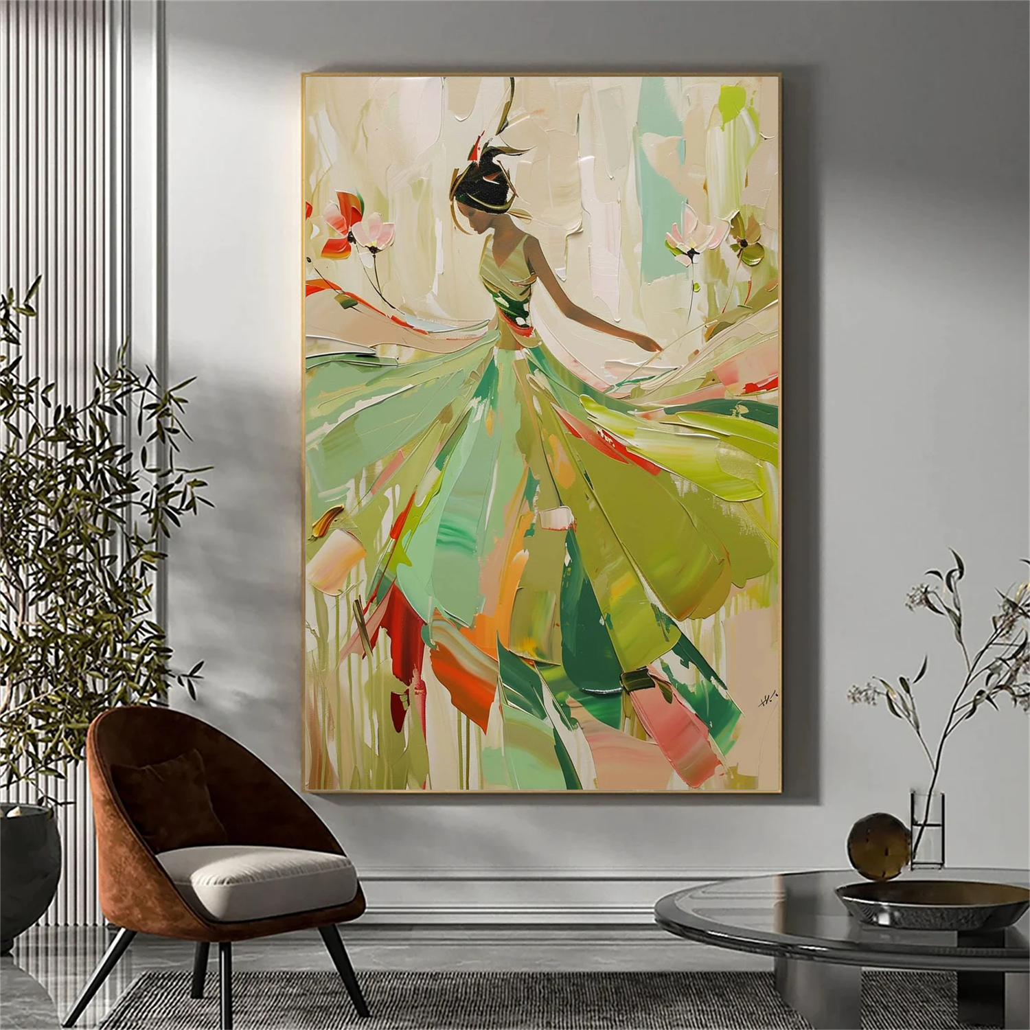 Abstract Portrait Textured Wall Art #PB020