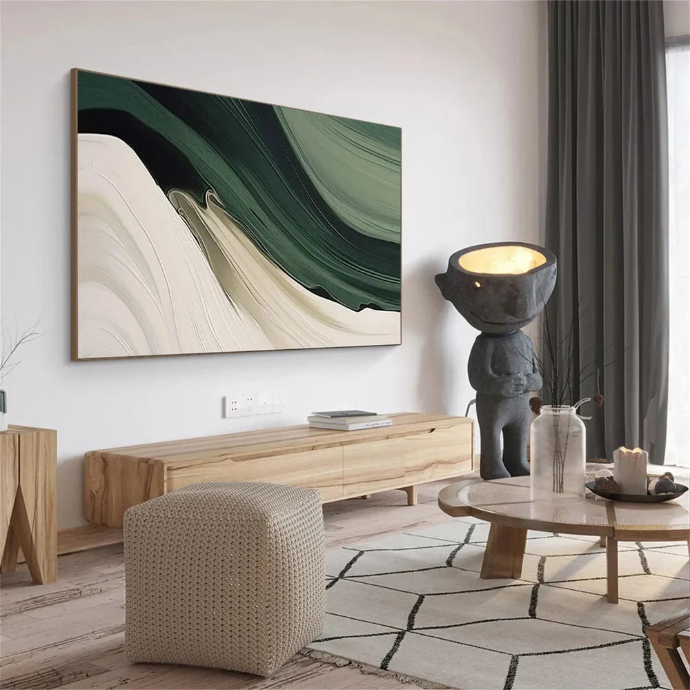 Green Abstract  Wall Art #AT028