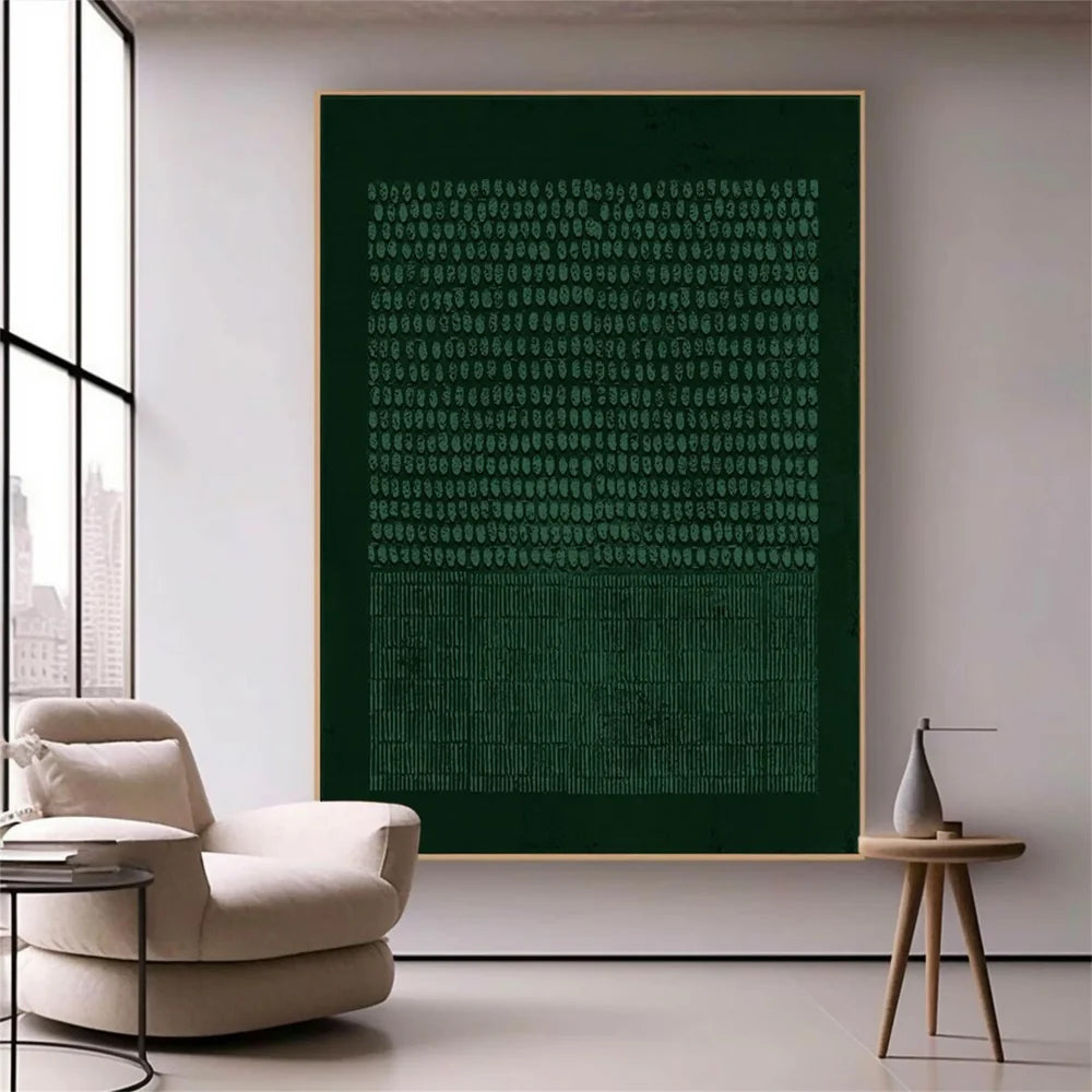 Green Minimalist Textured Wall Art #MT036