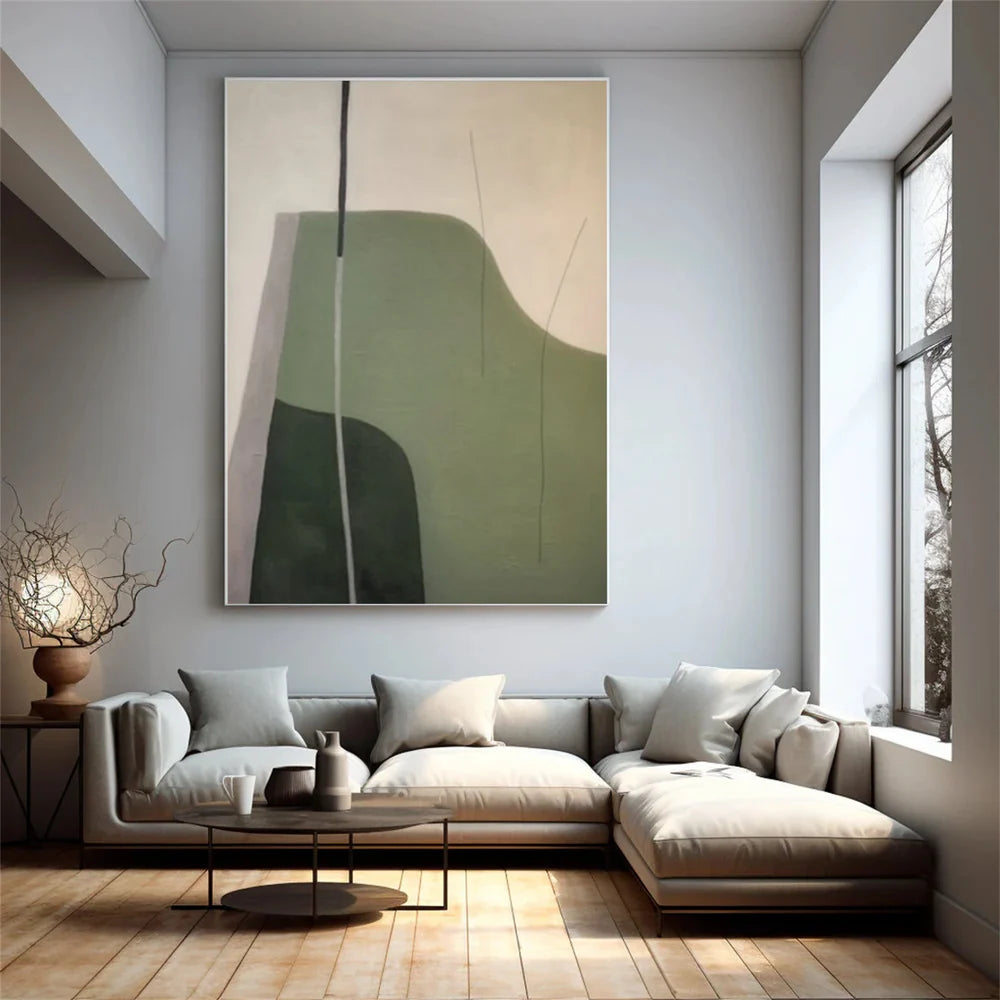 Green Abstract Wall Art #AT098