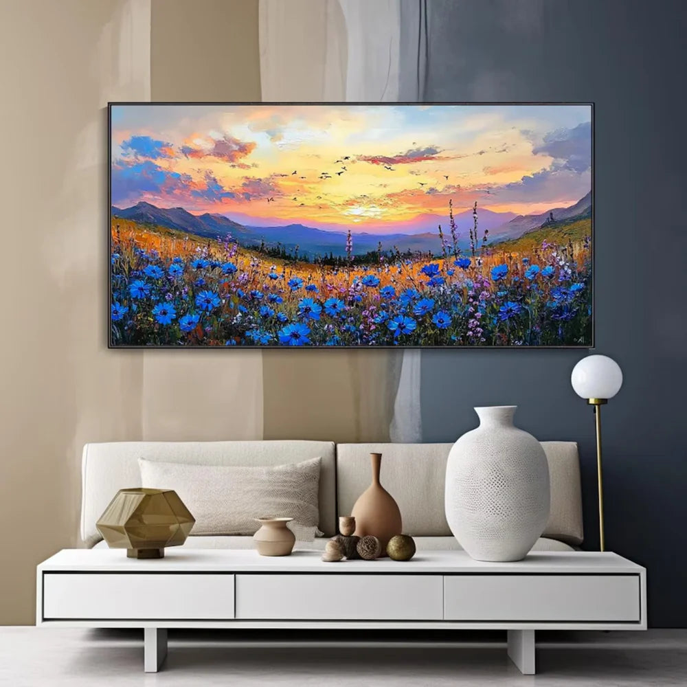 Flower & Tree Textured Abstract Wall Art #SF010