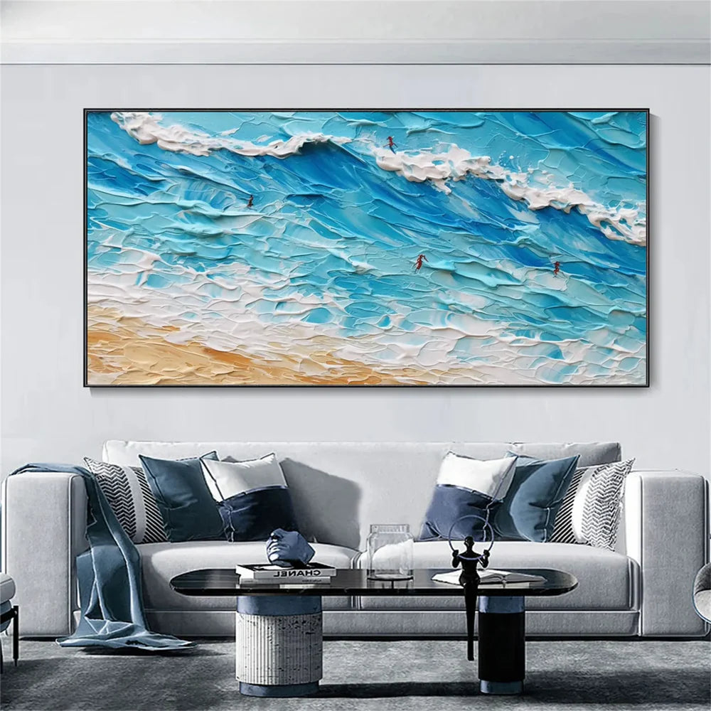 Surfing Sport Art Textured Canvas #PT028