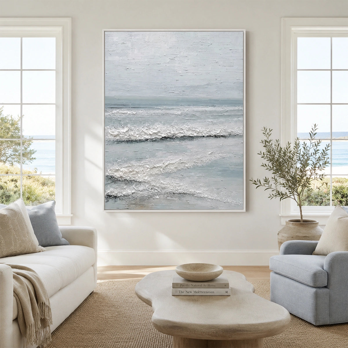 Ocean & Sky Textured Wall Art #MO117