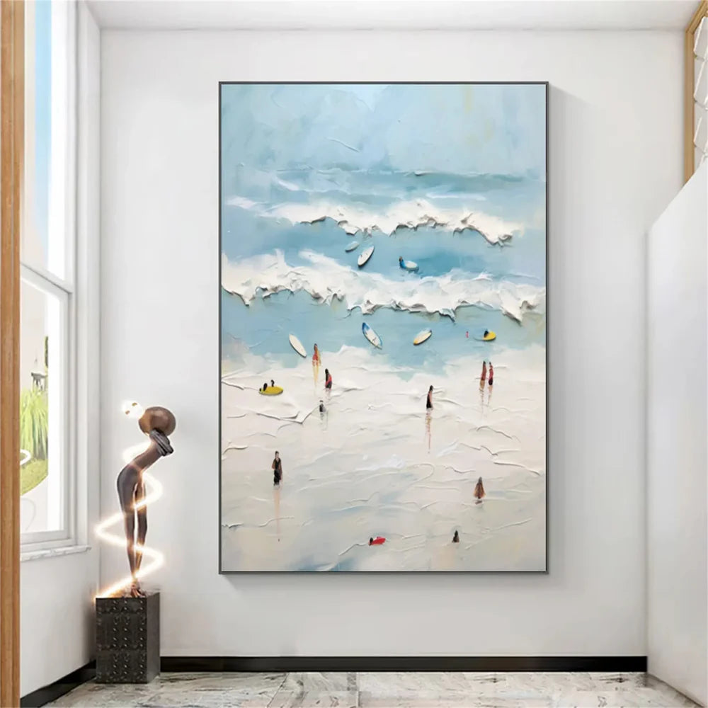 Surfing Sport Art Textured Canvas #PT023