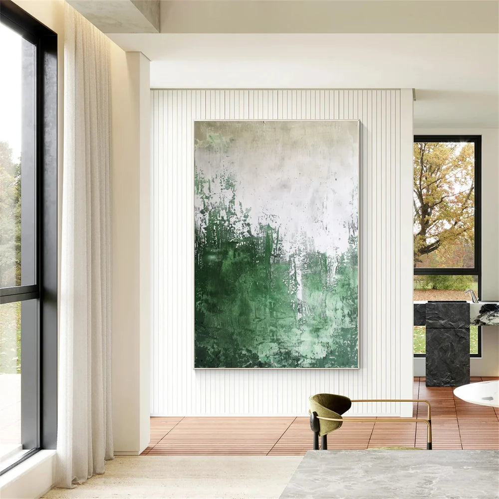 Green Abstract Wall Art #AT101