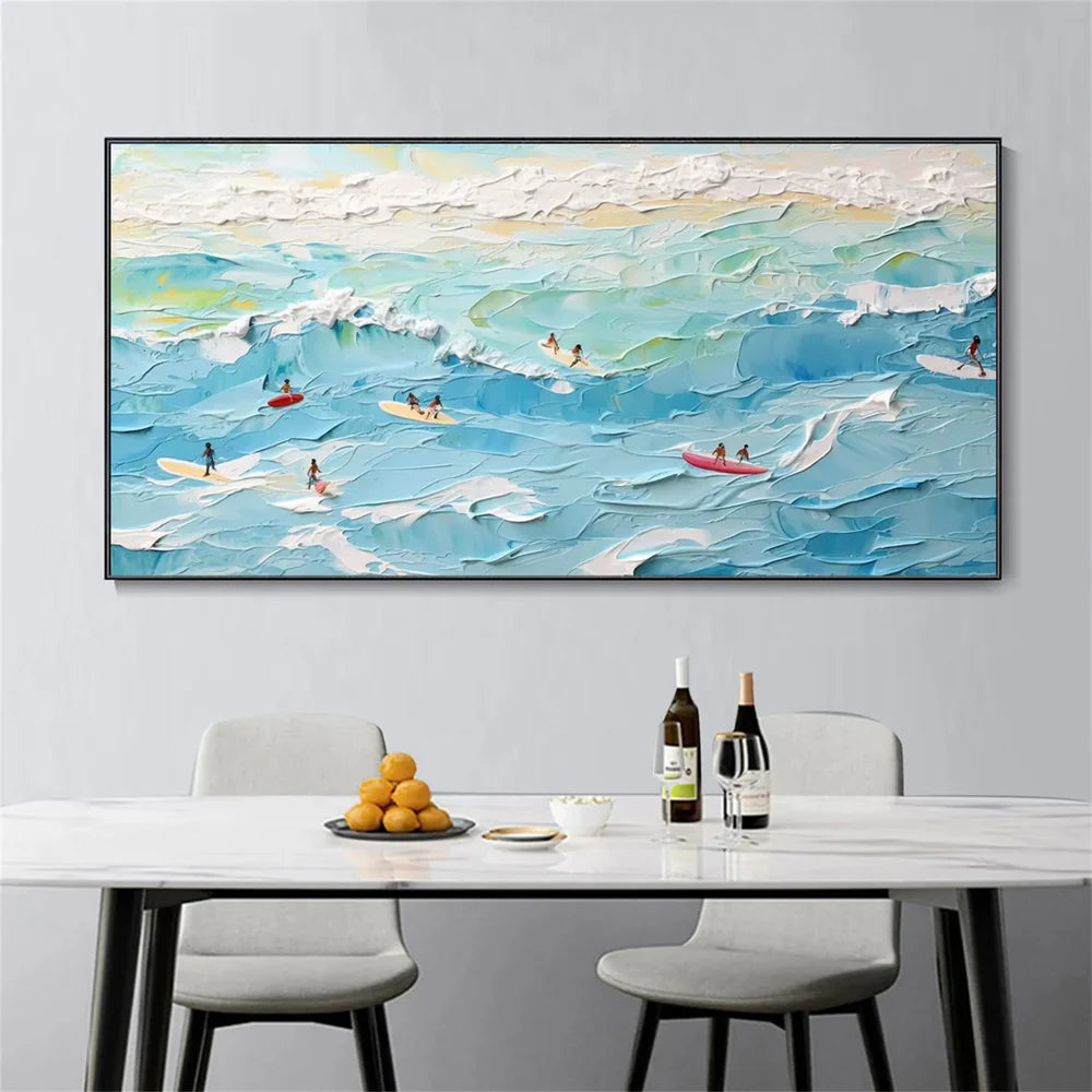 Surfing Sport Art Textured Canvas #PT029