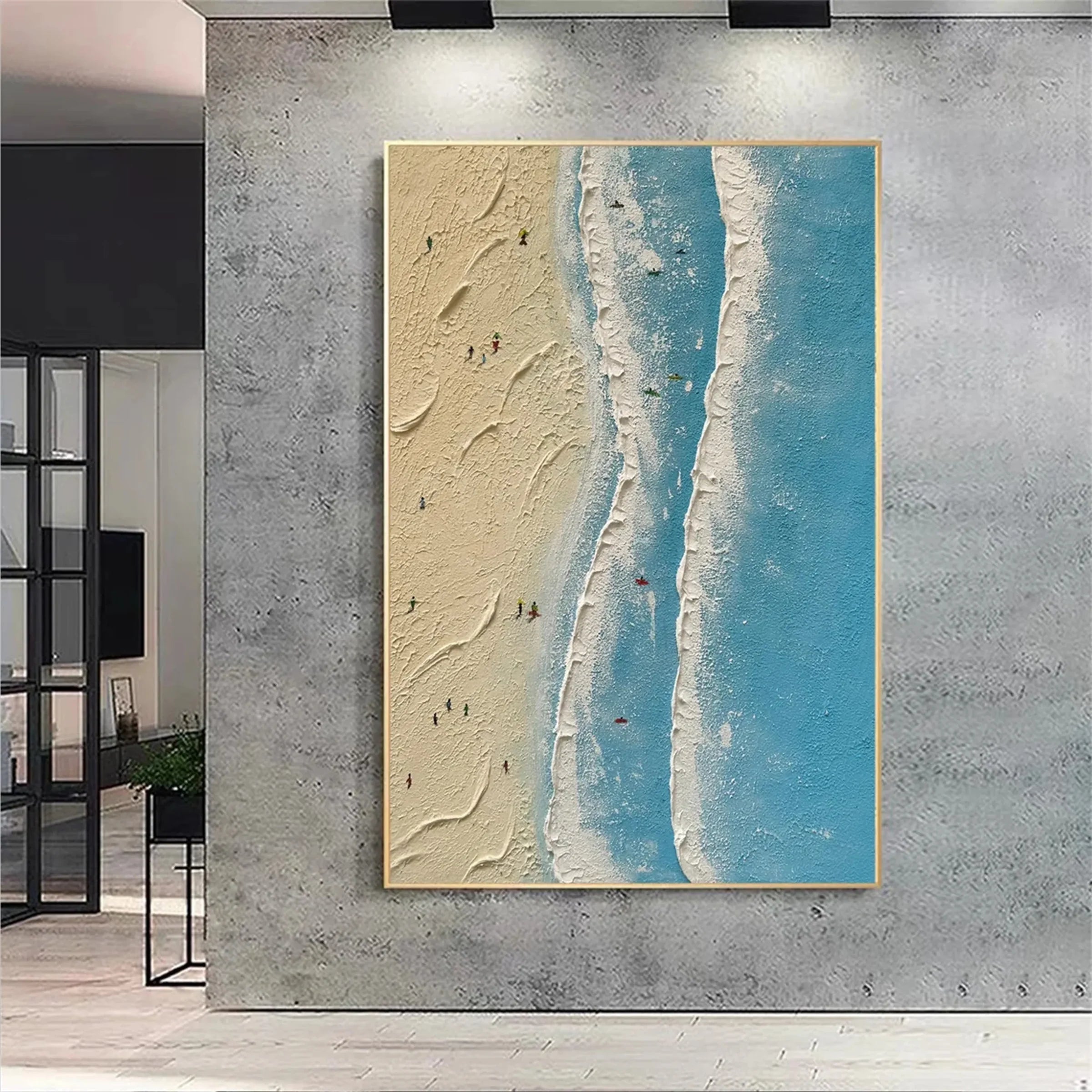 Surfing Sport Art Textured Canvas #PT031