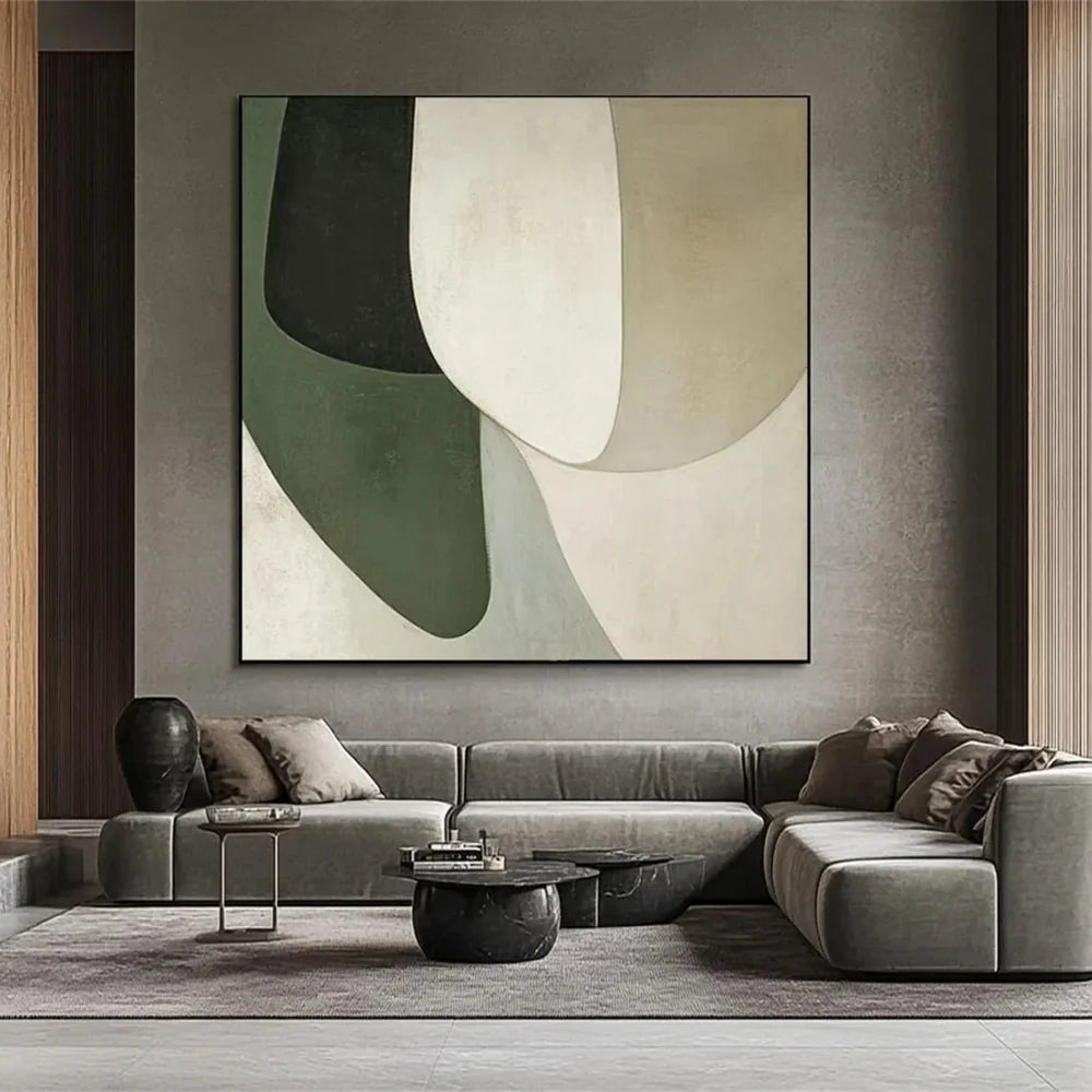 Green Abstract Wall Art #AT074