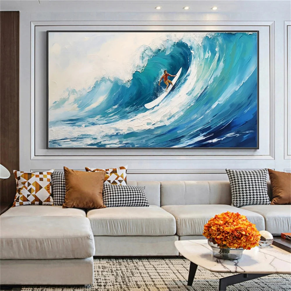 Surfing Sport Art Textured Canvas #PT017