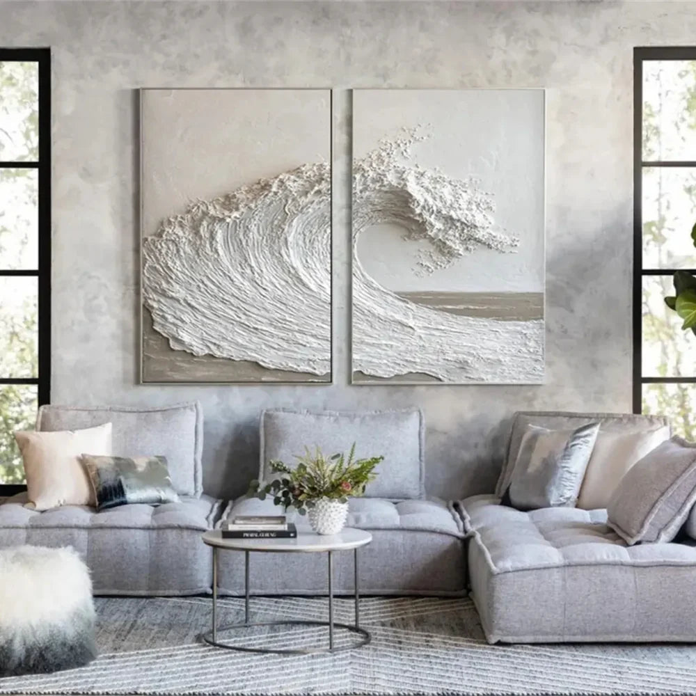 Ocean & Sky Textured Wall Art Set of 2 #MO030