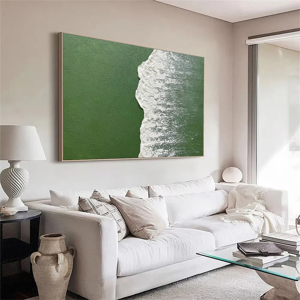 Green Minimalist Textured Wall Art #MT066