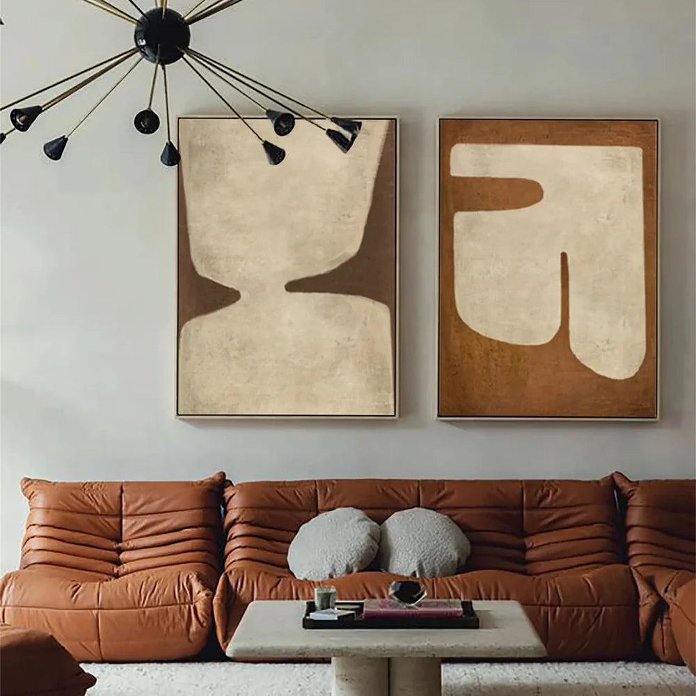 Wabi Sabi Abstract Wall Art Set of 2 #WT011