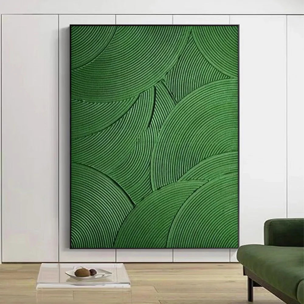 Green Minimalist Textured Wall Art #MT108