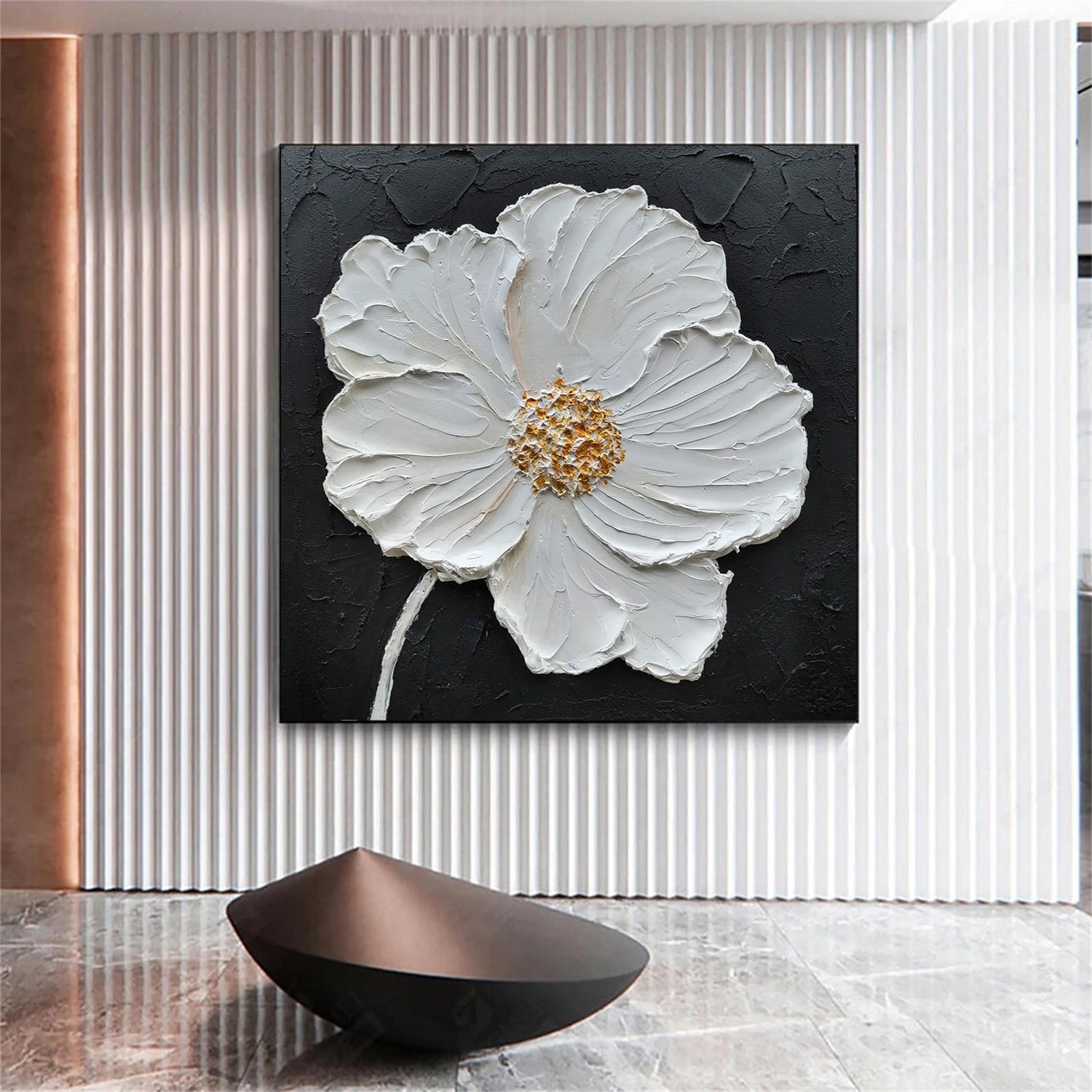Flower & Tree Textured Abstract Wall Art #SF046