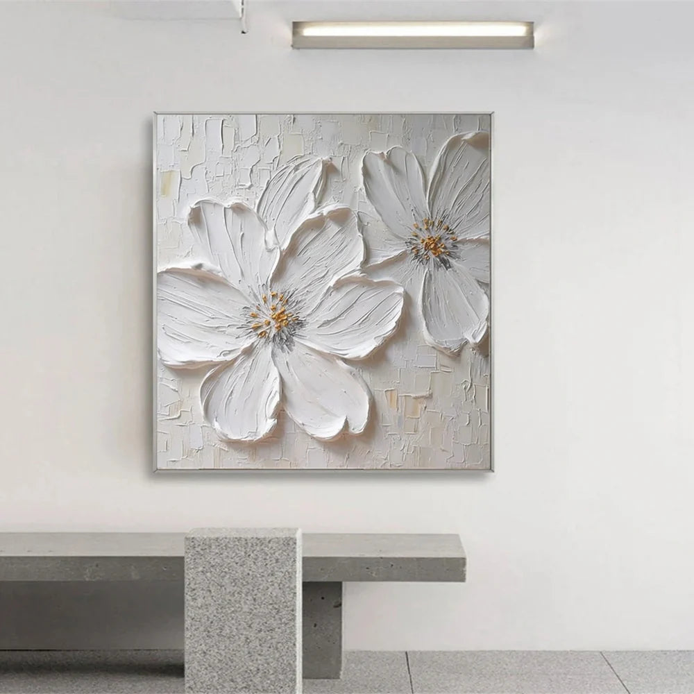 Flower & Tree Textured Abstract Wall Art #SF017