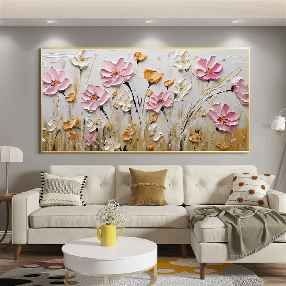 Flower & Tree Textured Abstract Wall Art #SF030