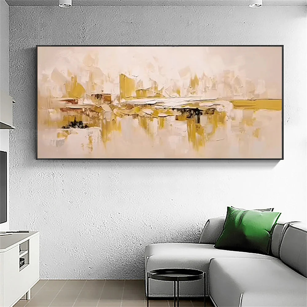 Beige and Brown Abstract Texture Wall Art #AT106