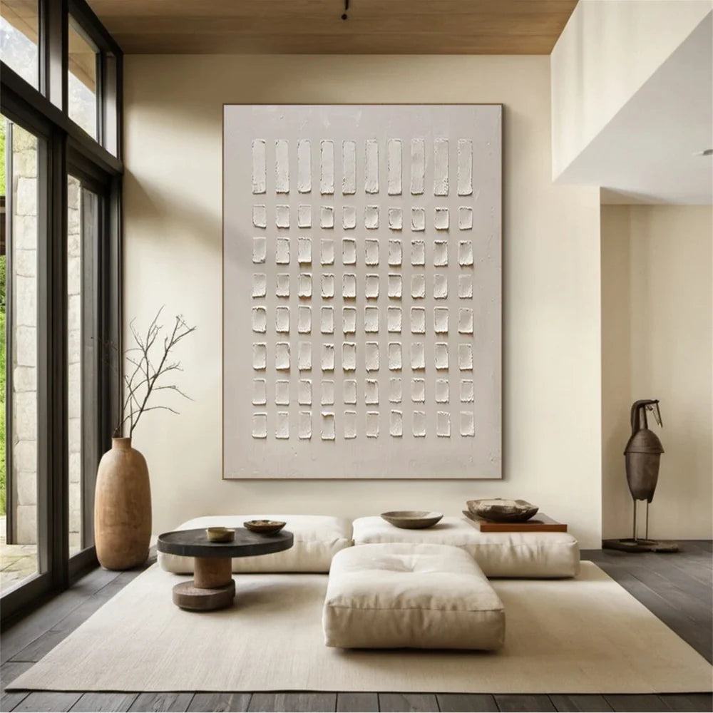 Beige and Brown Abstract Texture Wall Art #AT086