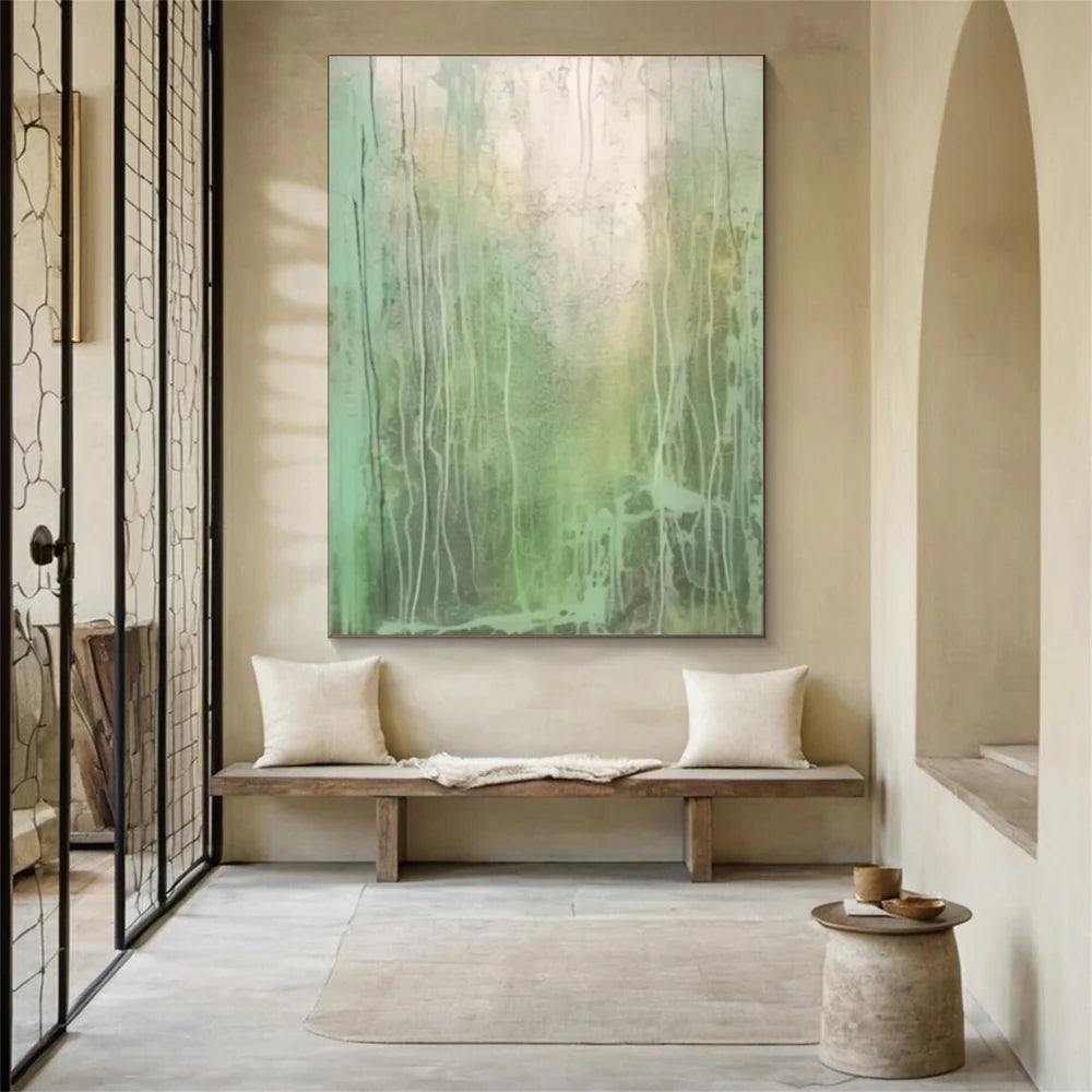 Green Abstract Wall Art #AT097